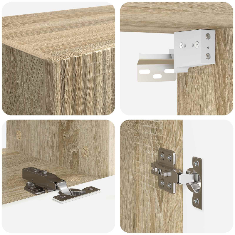 Zestaw szafek RTV 4 pcs Dąb Sonoma Materiał drewnopochodny