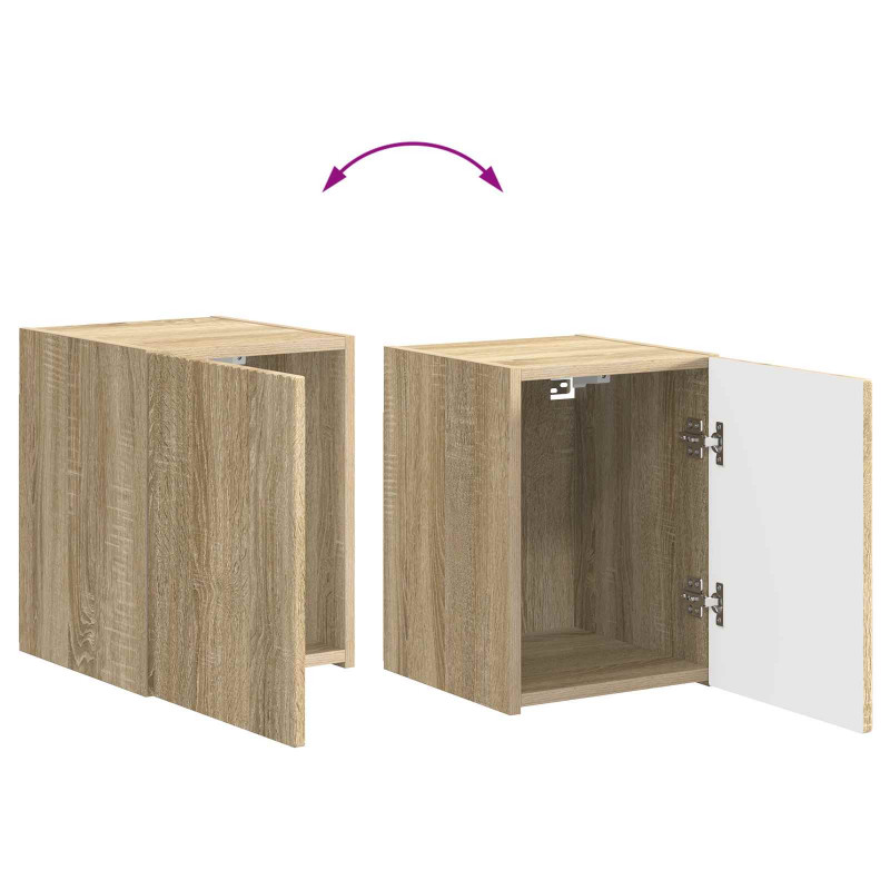 Zestaw szafek RTV 4 pcs Dąb Sonoma Materiał drewnopochodny