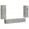 Zestaw szafek RTV 4 pcs Betonowy szary Materiał drewnopochodny