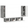 Zestaw szafek RTV 4 pcs Betonowy szary Materiał drewnopochodny