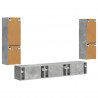 Zestaw szafek RTV 4 pcs Betonowy szary Materiał drewnopochodny