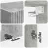 Zestaw szafek RTV 4 pcs Betonowy szary Materiał drewnopochodny