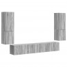 Zestaw szafek RTV 4 pcs Szary Sonoma Materiał drewnopochodny