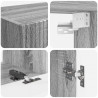 Zestaw szafek RTV 4 pcs Szary Sonoma Materiał drewnopochodny