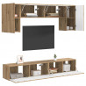Zestaw szafek RTV 5 pcs Czarny Materiał drewnopochodny