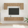Zestaw szafek RTV 5 pcs Betonowy szary Materiał drewnopochodny