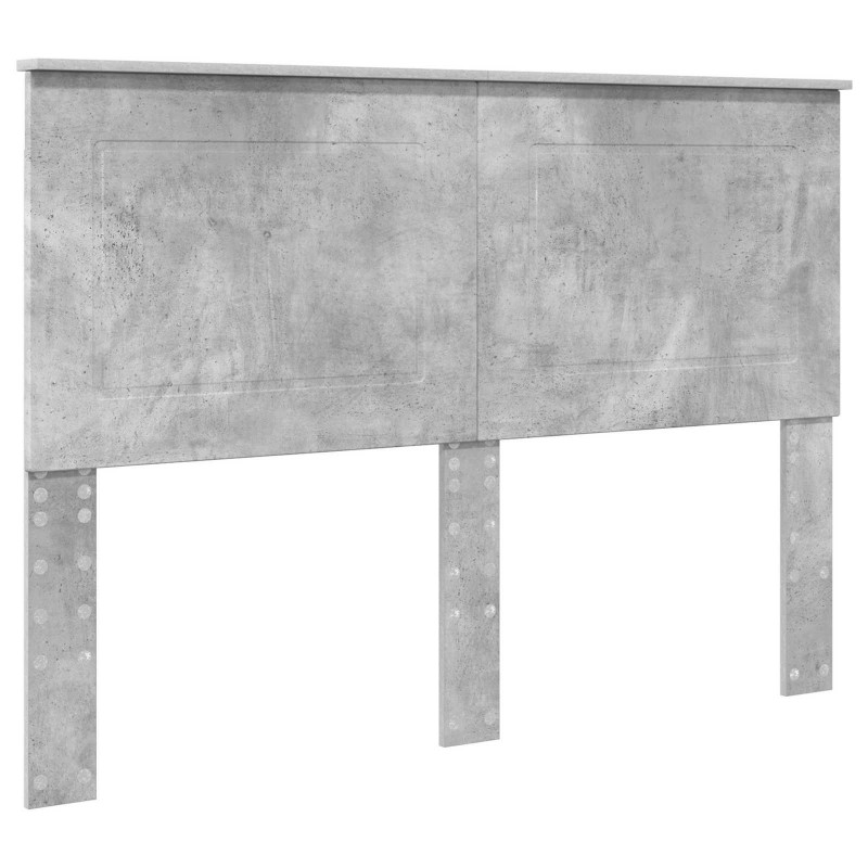 Ramka łóżka Szary beton 150 x 200 cm Lite drewno sosnowe