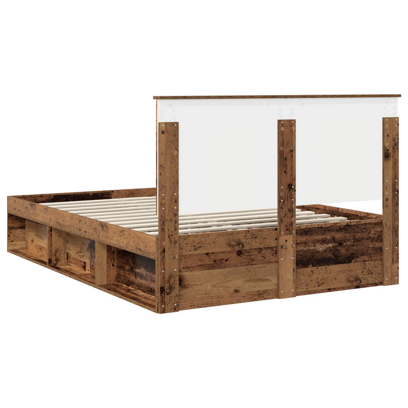 Ramka łóżka Stare drewno 150 x 200 cm Lite drewno sosnowe