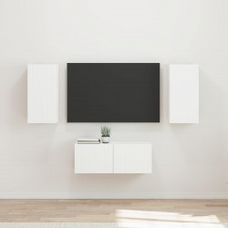 Zestaw szafek RTV 6 pcs Biały Materiał drewnopochodny