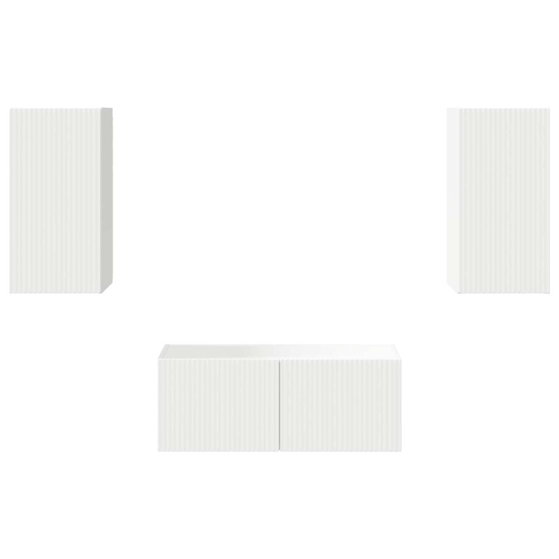 Zestaw szafek RTV 6 pcs Biały Materiał drewnopochodny