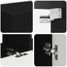 Zestaw szafek RTV 6 pcs Czarny Materiał drewnopochodny