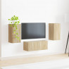 Zestaw szafek RTV 6 pcs Dąb Sonoma Materiał drewnopochodny
