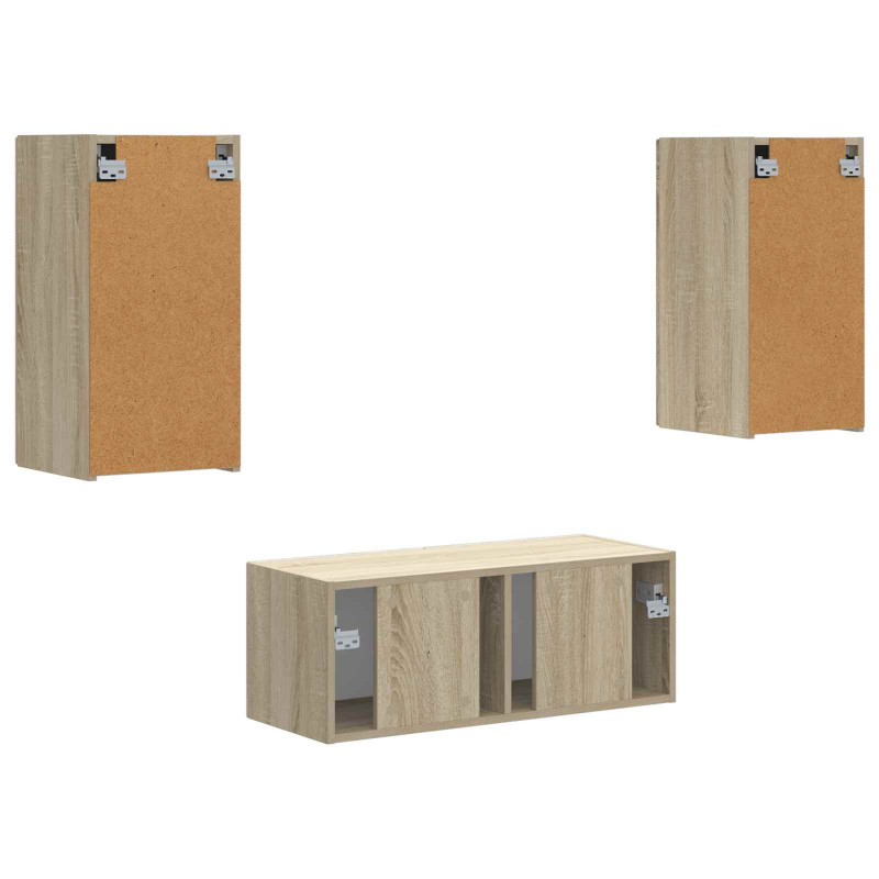 Zestaw szafek RTV 6 pcs Dąb Sonoma Materiał drewnopochodny