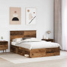Ramka łóżka Stare drewno 140 x 190 cm Lite drewno sosnowe