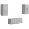 Zestaw szafek RTV 6 pcs Betonowy szary Materiał drewnopochodny