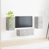 Zestaw szafek RTV 6 pcs Betonowy szary Materiał drewnopochodny