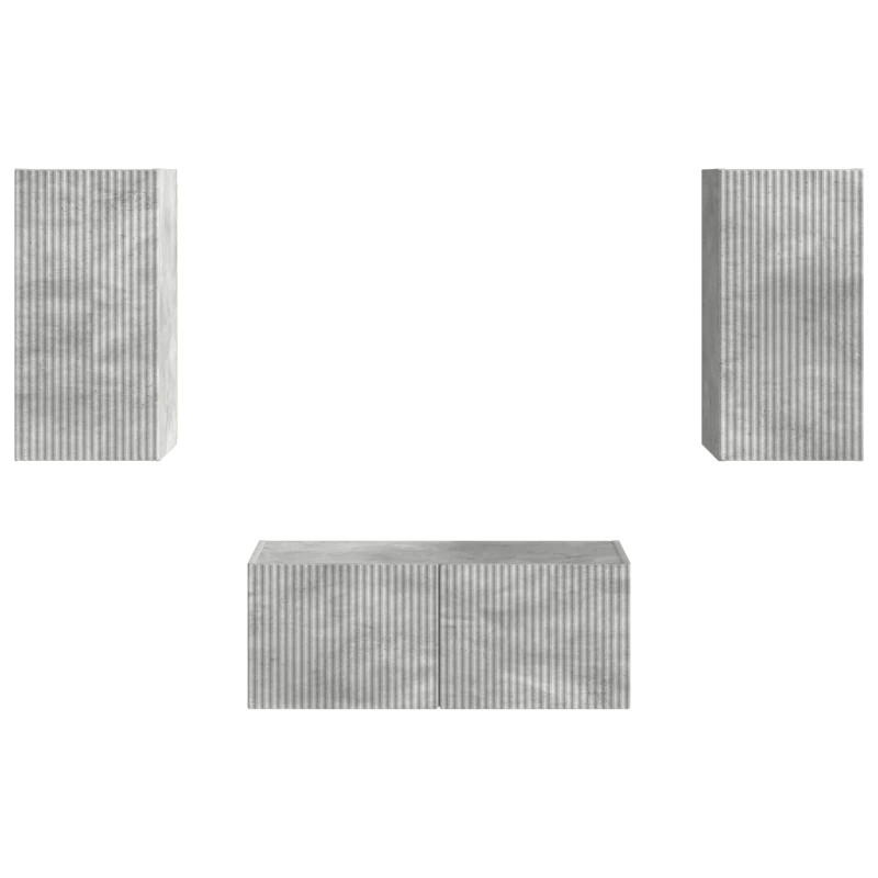 Zestaw szafek RTV 6 pcs Betonowy szary Materiał drewnopochodny