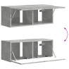 Zestaw szafek RTV 6 pcs Betonowy szary Materiał drewnopochodny