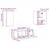 Zestaw szafek RTV 6 pcs Betonowy szary Materiał drewnopochodny