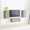 Zestaw szafek RTV 6 pcs Szary Sonoma Materiał drewnopochodny