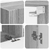 Zestaw szafek RTV 6 pcs Szary Sonoma Materiał drewnopochodny