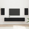 Zestaw szafek RTV 5 pcs Czarny Materiał drewnopochodny