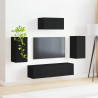Zestaw szafek RTV 5 pcs Czarny Materiał drewnopochodny