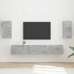 Zestaw szafek RTV 5 pcs Betonowy szary Materiał drewnopochodny