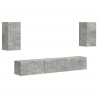Zestaw szafek RTV 5 pcs Betonowy szary Materiał drewnopochodny