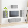 Zestaw szafek RTV 5 pcs Betonowy szary Materiał drewnopochodny