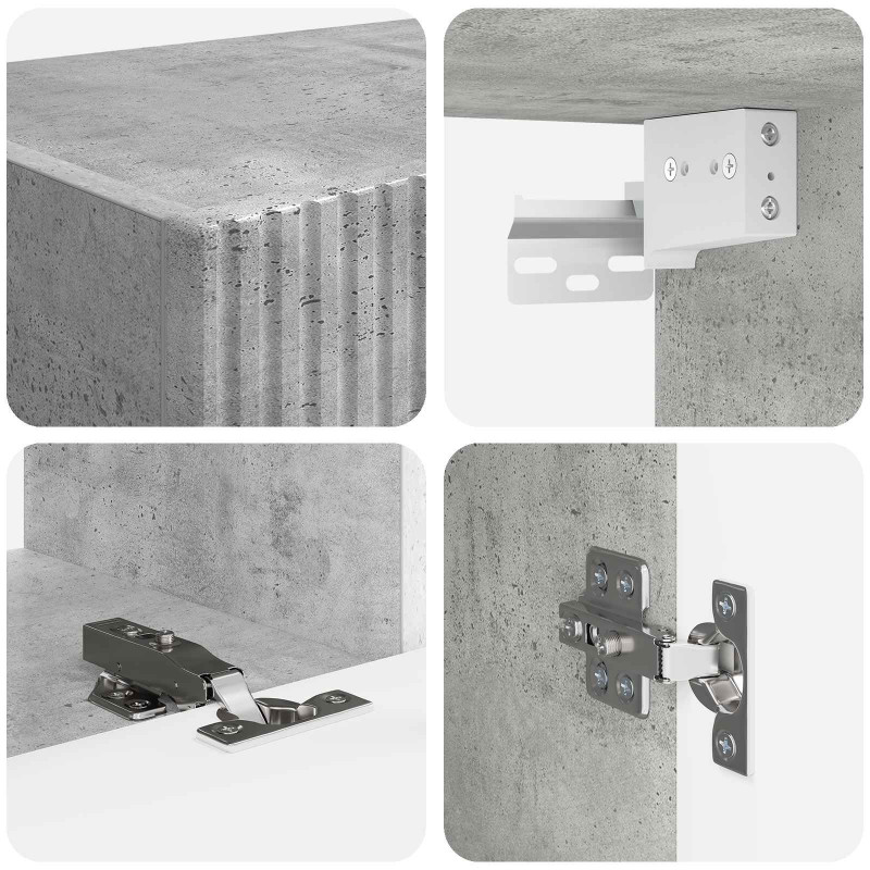Zestaw szafek RTV 5 pcs Betonowy szary Materiał drewnopochodny