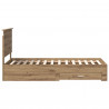 Ramka łóżka Z zagłówkiem Dąb rzemieślniczy 90 x 200 cm