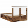 Ramka łóżka Stare drewno 120 x 190 cm Lite drewno sosnowe