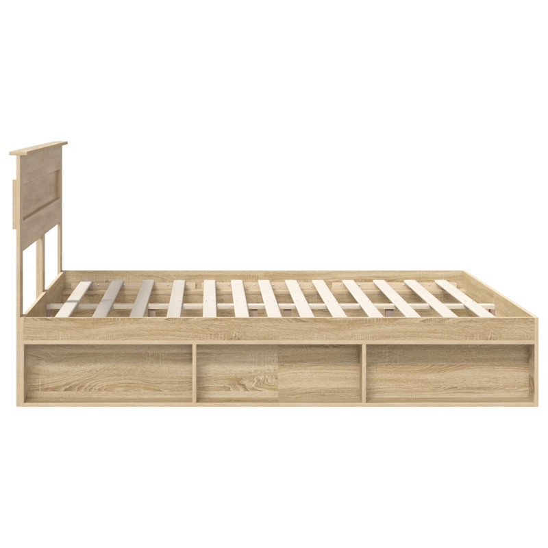 Ramka łóżka Sonoma 200 x 200 cm Lite drewno sosnowe