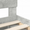 Ramka łóżka Betonowy 120 x 200 cm Lite drewno sosnowe