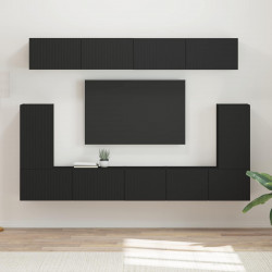 Zestaw szafek RTV 5 pcs Czarny Materiał drewnopochodny