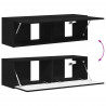 Zestaw szafek RTV 5 pcs Czarny Materiał drewnopochodny