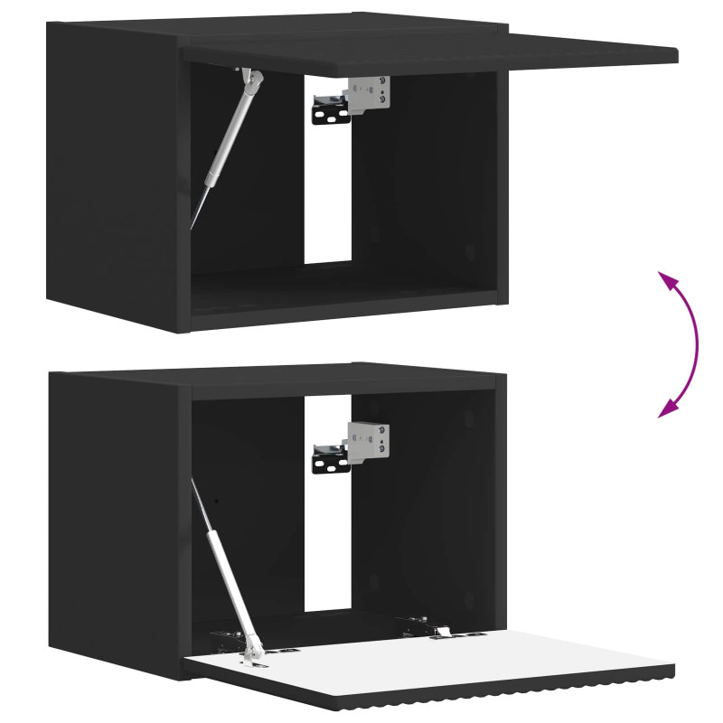 Zestaw szafek RTV 5 pcs Czarny Materiał drewnopochodny