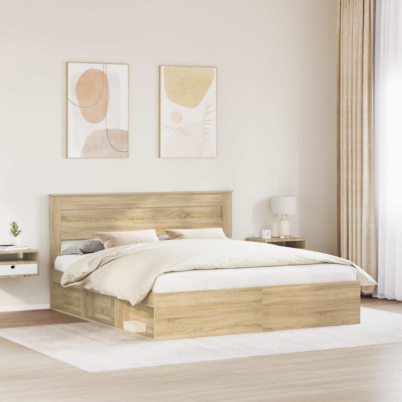 Ramka łóżka Sonoma 180 x 200 cm Lite drewno sosnowe