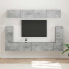 Zestaw szafek RTV 5 pcs Betonowy szary Materiał drewnopochodny