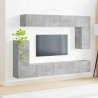 Zestaw szafek RTV 5 pcs Betonowy szary Materiał drewnopochodny