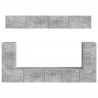 Zestaw szafek RTV 5 pcs Betonowy szary Materiał drewnopochodny