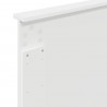 Ramka łóżka Z zagłówkiem Biały 100 x 200 cm Lite drewno sosnowe