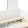 Ramka łóżka Z zagłówkiem Biały 160 x 200 cm Lite drewno sosnowe
