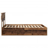 Ramka łóżka Stare drewno 160 x 200 cm Lite drewno sosnowe