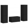 Zestaw szafek RTV 5 pcs Czarny Materiał drewnopochodny