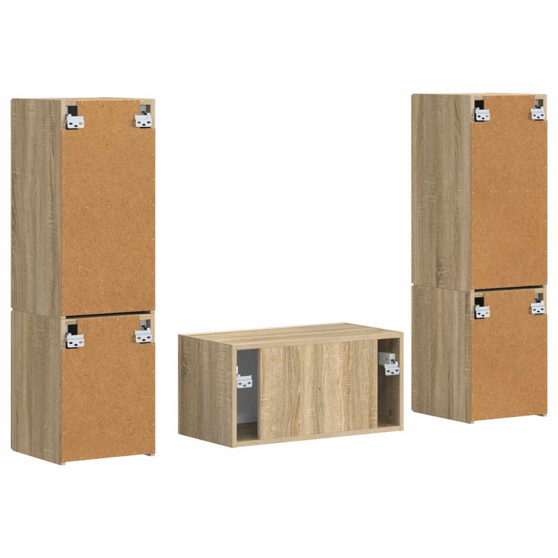 Zestaw szafek RTV 5 pcs Dąb Sonoma Materiał drewnopochodny
