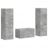 Zestaw szafek RTV 5 pcs Betonowy szary Materiał drewnopochodny