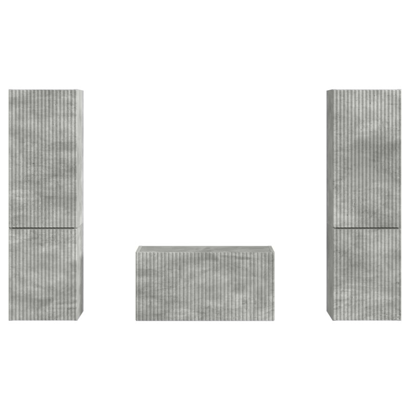 Zestaw szafek RTV 5 pcs Betonowy szary Materiał drewnopochodny