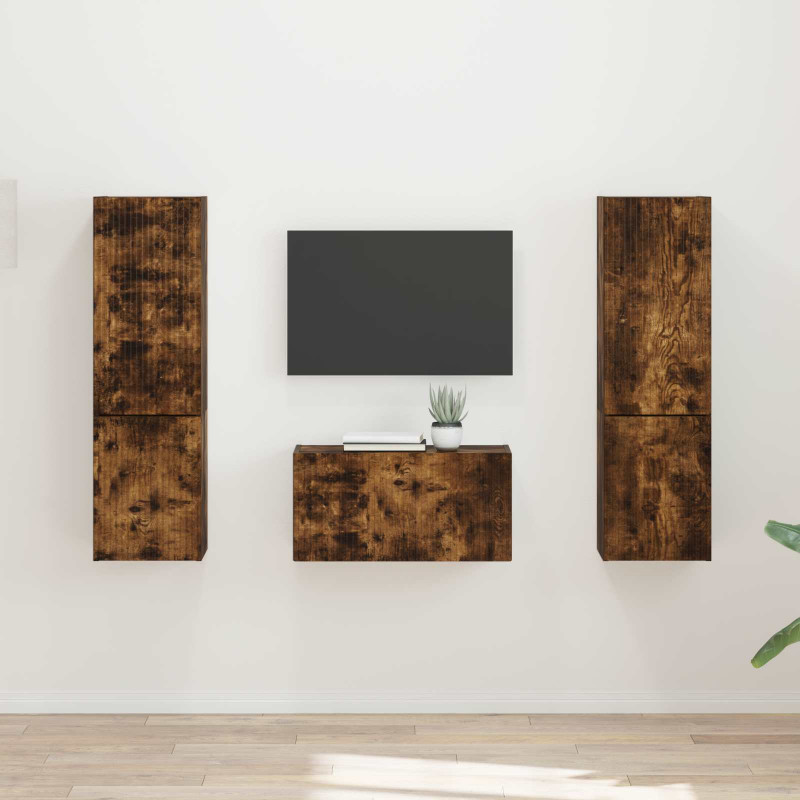 Zestaw szafek RTV 5 pcs Dąb wędzony Materiał drewnopochodny
